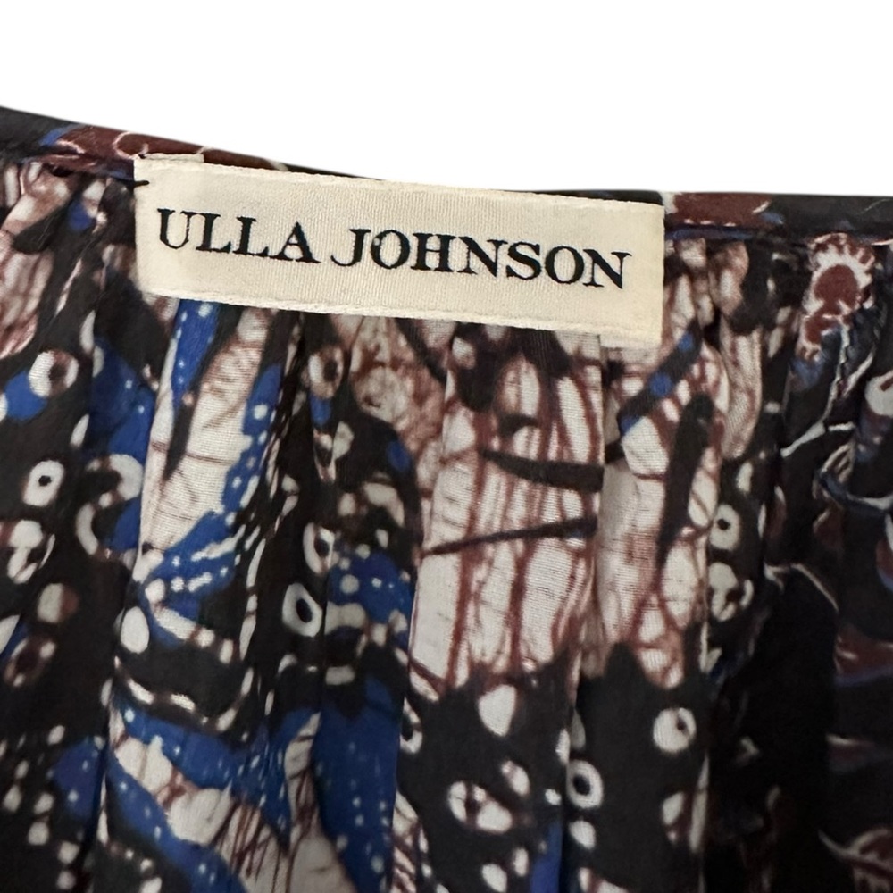 Ulla Johnson • Arusi Printed Cotton and Silk-Blend Blouse Batik Top - Picture 3 of 11